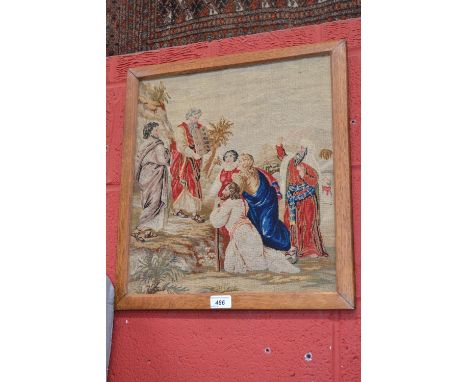 Felicia Whitehouse-a 19th century woolwork tapestry, Moses delivering the law, after Raphael c.1844