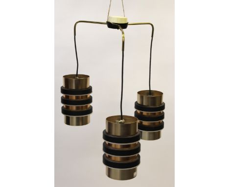 Jo Hammerbourg type triple pendant light fitting 