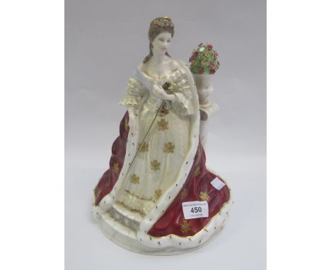 Large Coalport porcelain figure, ' Catherine the Great of Russia' Limited Edition No. 43 of 35 (slight damage to floral encru