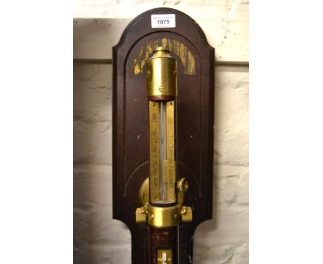 Reproduction mahogany and brass ships barometer 