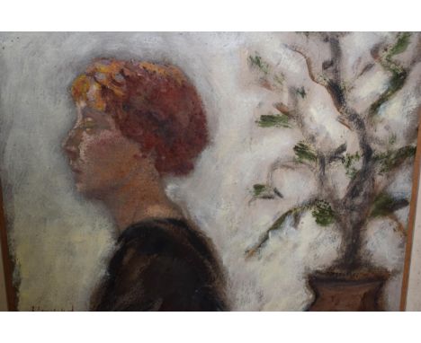 Early 20th Century oil on milled board, portrait of a young lady, signed Hayward, 27 x 33cmIn good condition. 