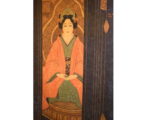 Edmund Dulac, signed poster (lithograph in colour), ' The Willow Tree ', signed in pencil to the margin, 73 x 50cm approximat