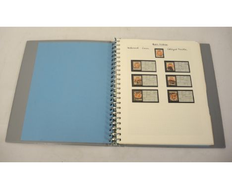 Album containing a collection of GB stamps including various with Army official post mark, Queen Victoria to King George VI 