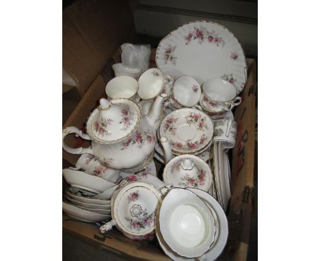 Royal Albert Lavender Rose pattern tea service and a quantity of Royal Albert provincial flowers pattern cups and saucers 
