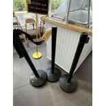 LOT: (3) Poteaux UNILINE, pour Contrôle de Clients