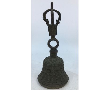 An Indian bronze bell. H:18cm