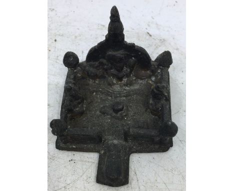 A small Indian bronze figure of a deity. H:3cm