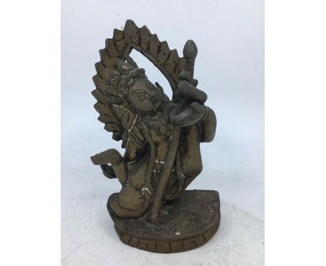 An Indian bronze figure of a deity. H:14cm