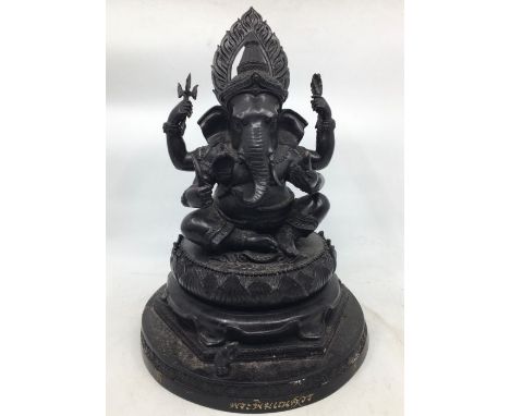An Indian bronze figure of Ganesh. H:29.7cm
