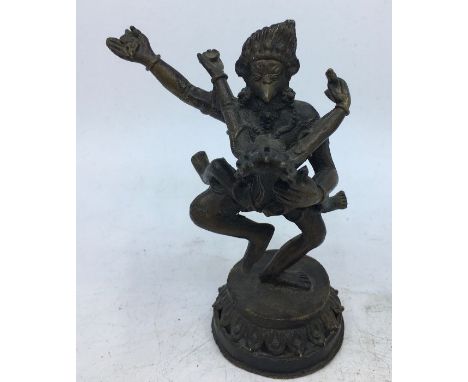 An Indian bronze figure of a deity. H:12.5cm