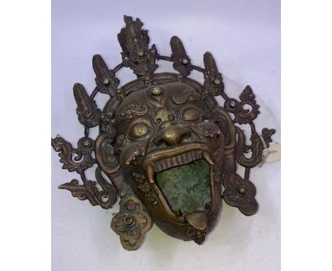 A 19th cent Sino Tibetan large bronze&nbsp; censor&nbsp;