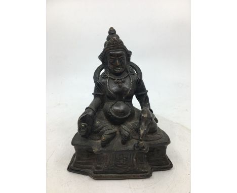 A Sino-Tibetan bronze figure of a deity. H:14.5cm