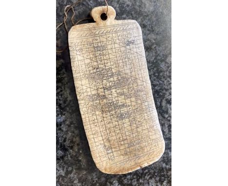 Ethnographic interest An unusual 18th century Bone compass calculator&nbsp;