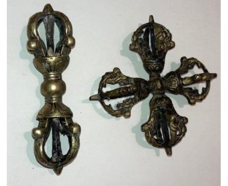Two Indian bronze Varja&nbsp;