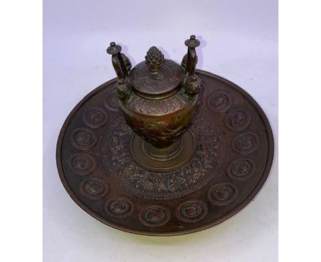 Grand Tour bronze inkwell
