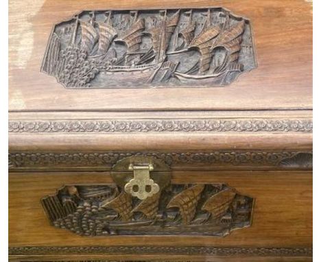 A camphor wood trunk and another trunk