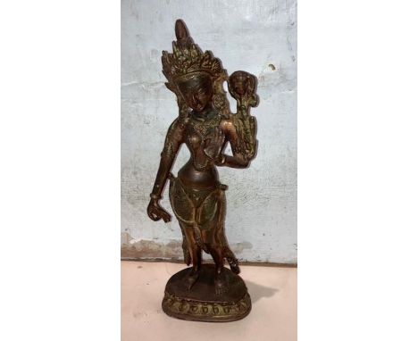 A Sino Tibetan bronze deity&nbsp;