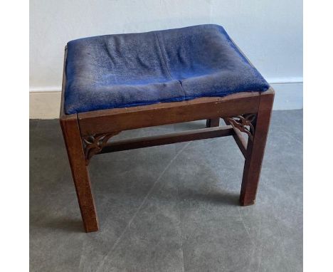 An 18th cent Chippendale mahogany stool