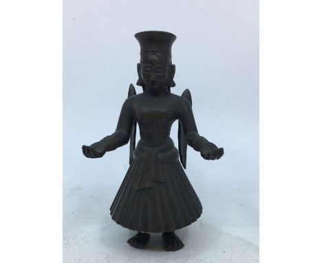 An Indian bronze figure of a deity. H:13cm