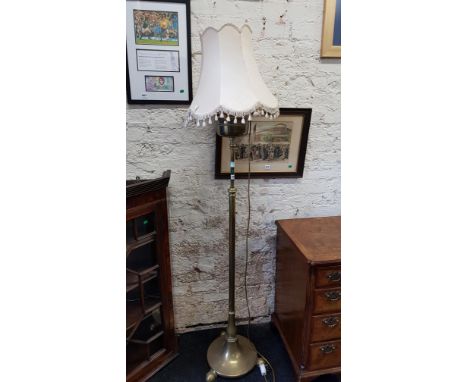 ANTIQUE BRASS RISE AND FALL LAMP