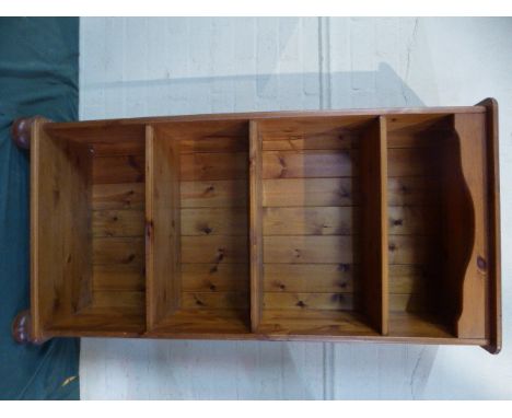 A Pine Four Shelf Open Bookcase, 61cm Wide