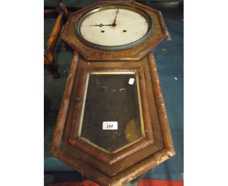 An Octagonal Drop Dial American Wall Clock for Complete Restoration 