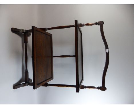 An Edwardian Oak Two Tier Cake Stand, Each Shelf 46x30cm 