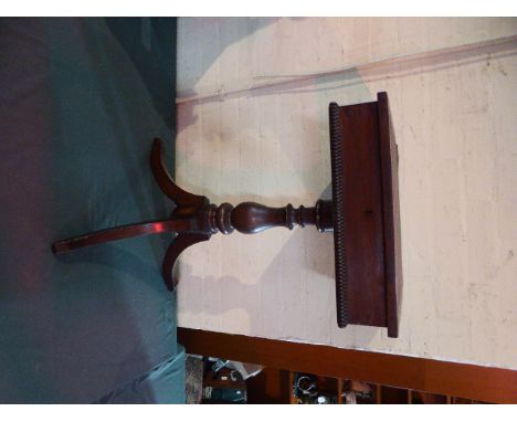 A 19th Century Tripod Work Table with Hinged Top and Turned Vase Support, 46cm Wide