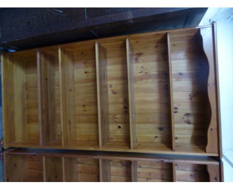 A Pine Six Shelf Open Bookcase, 90cm Wide