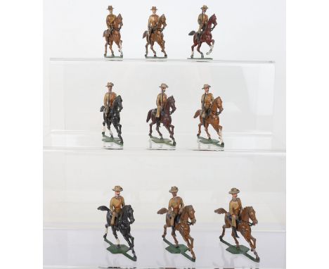 Heyde or similar 50mm Imperial Yeomanry with two Buglers and Officer  (Condition Very Good-Good, three swords missing, one bu