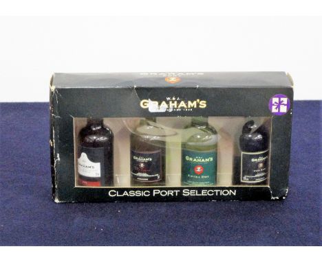 4 50-ml bts Grahams Classic Port Selection  oc (LBV 2003, Fine Tawny, Extra Dry, Fine Ruby)