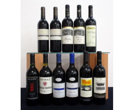 1 bt Baileys 1920's Block Shiraz 1994 Victoria i.n  1 bt Ch. Tahbilk Shiraz 1994 Victoria  vts, sl nicks  1 bt Mount Langhi  