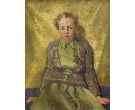 20thC Irish School. Portrait of a child, oil on canvas, unsigned, 72cm x 56cm.