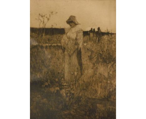 A. P. McCormick (20thC).  Alone, etching, titled and signed, 19cm x 15cm.