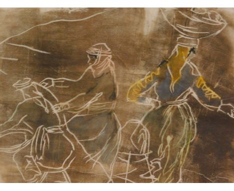 D. Lebourg (20thC). Paris, Notre Dame et la Seine, mixed media, signed and titled, 24cm x 30cm. After Paintino, single expres