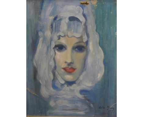 Asta Giley (fl.1935). Portrait of a lady, oil on canvas, signed and dated, 46cm x 37cm.