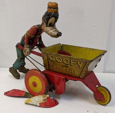 A Marx toys, tin plate Goofy the Gardener clockwork toy, circa 1948 A/FLocation: 