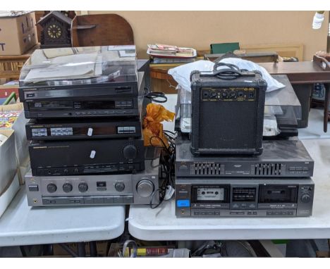 a JVC stacking stereo system to include a SEA-135 graphic equaliser and a TD-W253 stereo double cassette deck along with two 