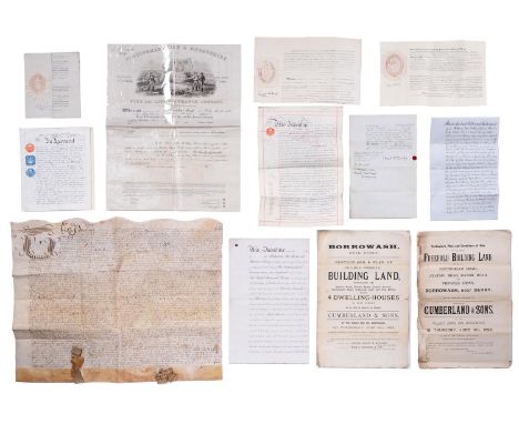 Leicestershire. A Charles I indenture viz. the Beaumont family and their lands at Osgathorpe, dated 1641, ink manuscript on p