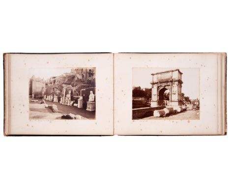 Italian Grand Tour. Rome-Naples by Mrs. Hume Burnley, 1887, a photograph album of 72 albumen prints, the images principally 1