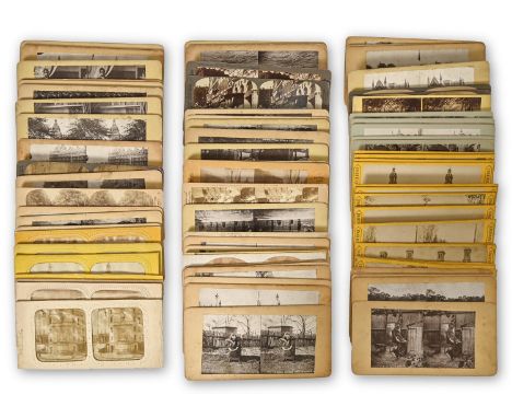 Debitte &amp; Herve Photographic Co, Paris, c1870, stereo photographs of French monuments eighteen, seven hold to light stere