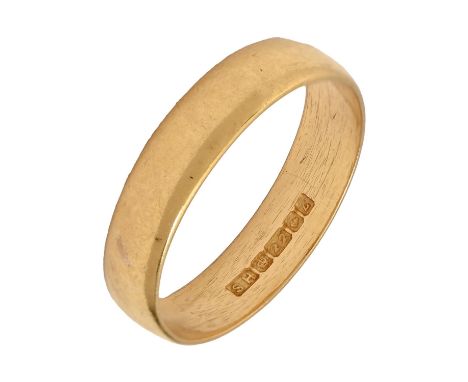 A 22ct gold wedding ring, Birmingham 1960, 4g, size O Light wear