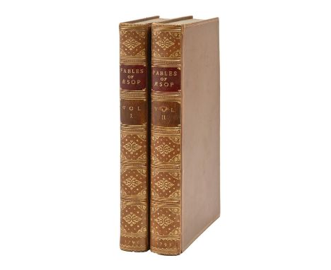 Aesop, The Fables of&nbsp;Æsop, With a Life of the Author, two volume set, first edition thus, London: Printed for John Stock