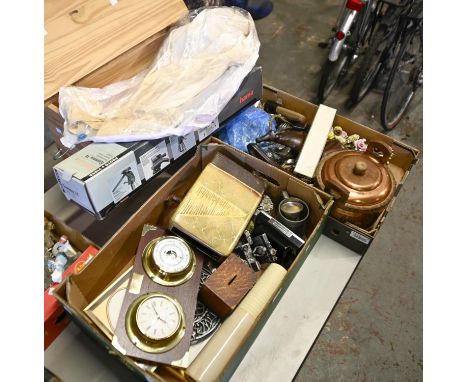 Miscellaneous treen, metalware and other items, to include a Hama Gamma 74 camera tripod, various flatware and African carved