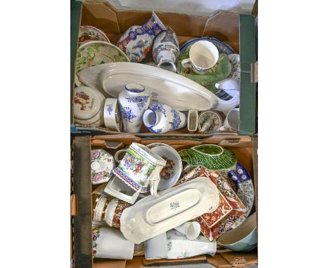 Miscellaneous ceramics, 20th c, to include Royal Worcester, Coalport and Wedgwood and an earthenware fish dish