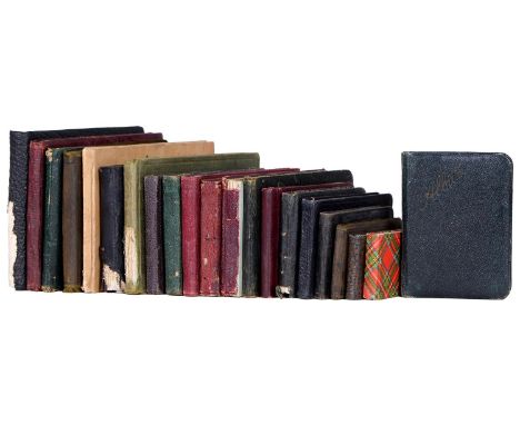 Twenty-one friendship albums and books, early-mid 20th c, typically inscribed in manuscript with sentiment, verse and wit, il