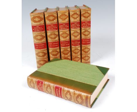 CHURCHILL. Winston. S. The Second World War, 6 Vols, green calf. (6) Condition Report / Extra Information Binding by Truslove