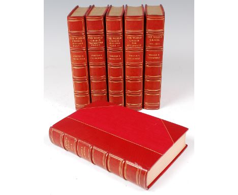 CHURCHILL. Winston. S., The World Crisis, 6 vols, 1st edition, 1923-31, red 1/2 morrocan. (6) Condition Report / Extra Inform