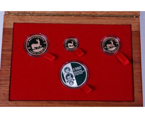 South Africa, The Fractional Krugerrand set, 30th anniversary 1980-2010 half krugerrand, quarter krugerrand, one-tenth kruger