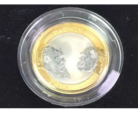 THREE SILVER PROOF £2 COINS, comprising two Robert Burns, and Charles Darwin, all boxed